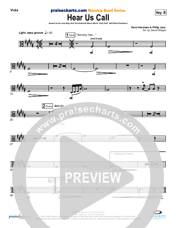 Hear Us Call Viola (Brian Doerksen)