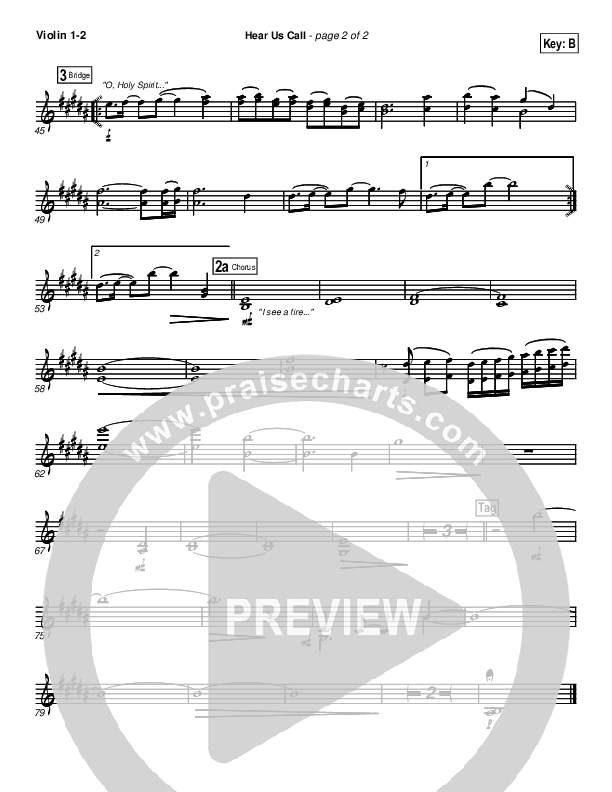 Hear Us Call Violin 1/2 (Brian Doerksen)