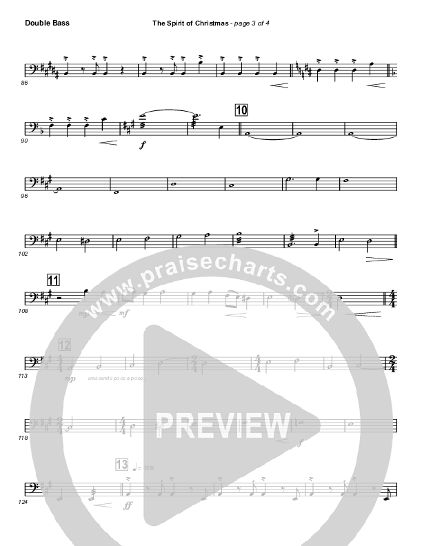 The Spirit Of Christmas (Instrumental) Double Bass (Michael W. Smith)