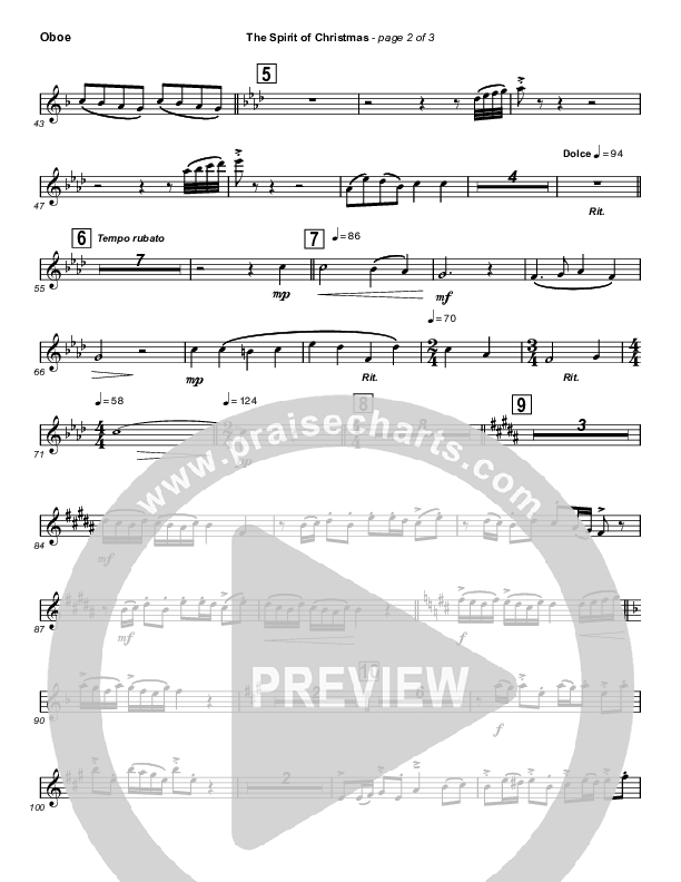 The Spirit Of Christmas (Instrumental) Oboe (Michael W. Smith)