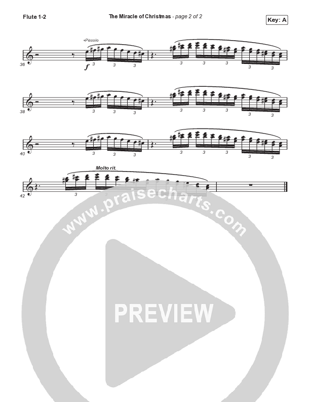 The Miracle Of Christmas (Instrumental) Flute 1/2 (Michael W. Smith)