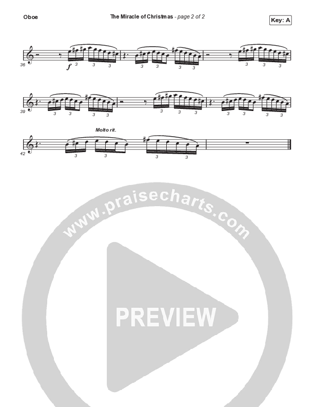 The Miracle Of Christmas (Instrumental) Oboe (Michael W. Smith)