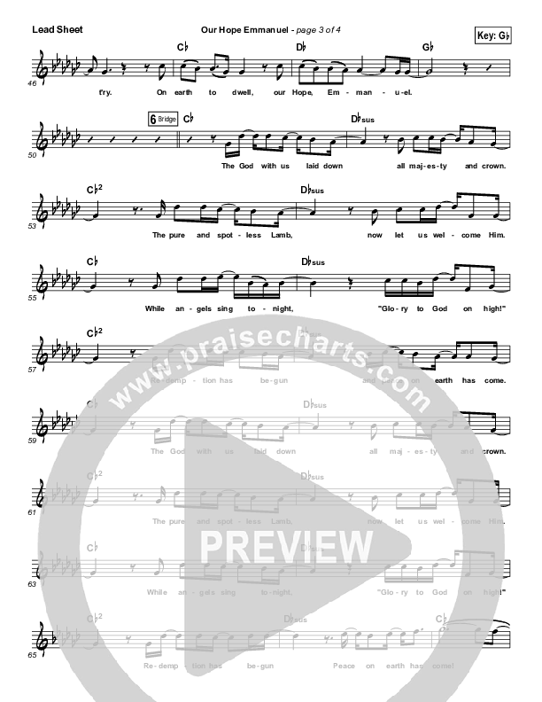 Our Hope Emmanuel Lead Sheet (Vital Worship / Brian Campbell)