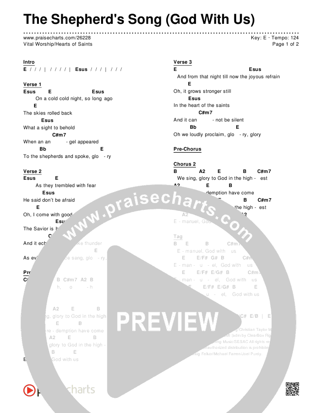 Christian Song Chord Charts