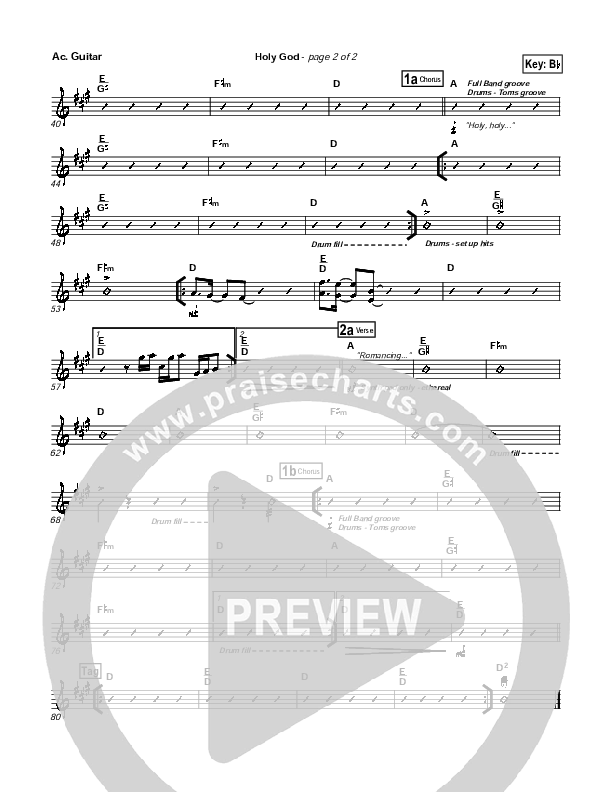 Holy God Acoustic Guitar (Brian Doerksen)