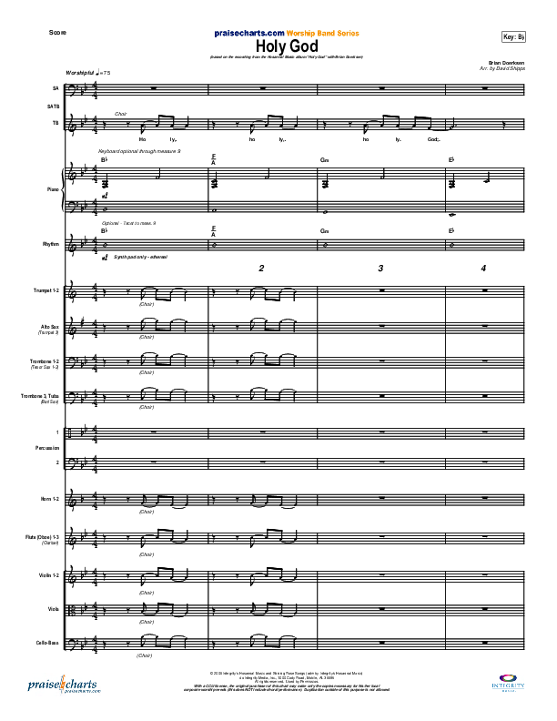 Holy God Conductor's Score (Brian Doerksen)