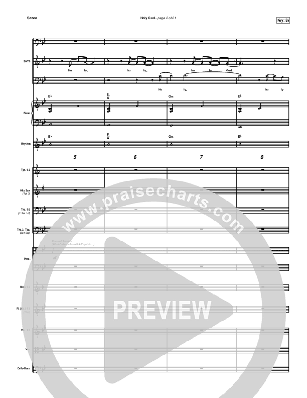 Holy God Conductor's Score (Brian Doerksen)