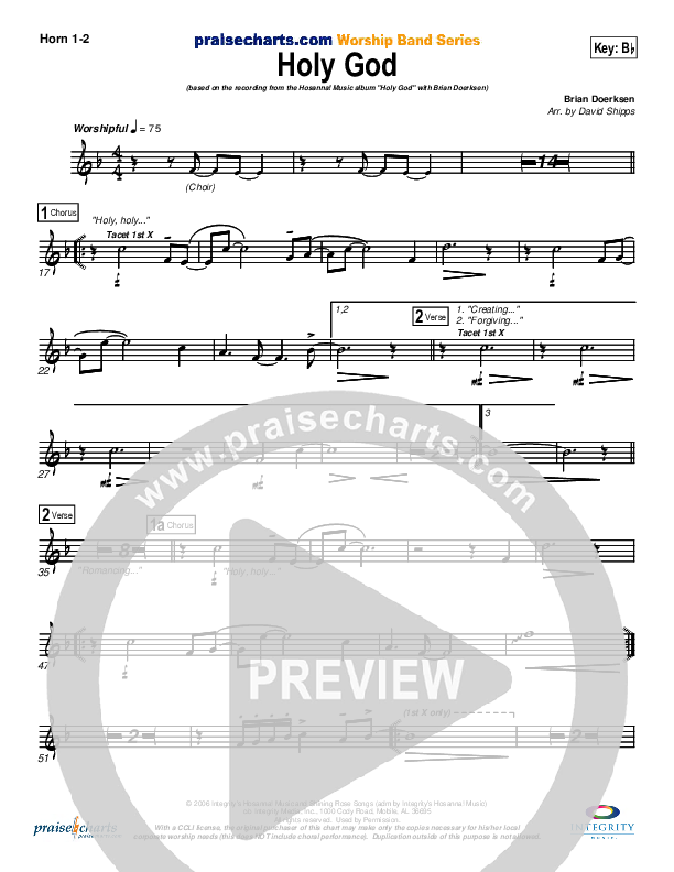 Holy God French Horn 1/2 (Brian Doerksen)