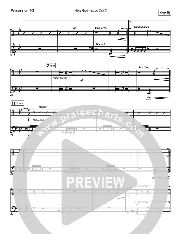 Holy God Percussion 1/2 (Brian Doerksen)