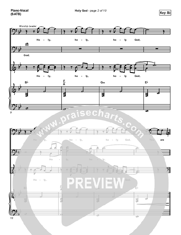 Holy God Lead & Piano (Brian Doerksen)