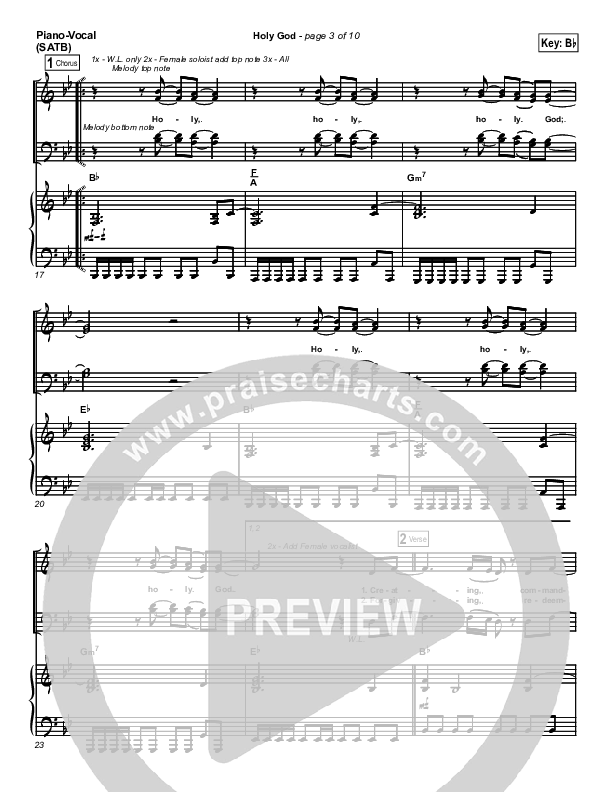 Holy God Lead & Piano (Brian Doerksen)