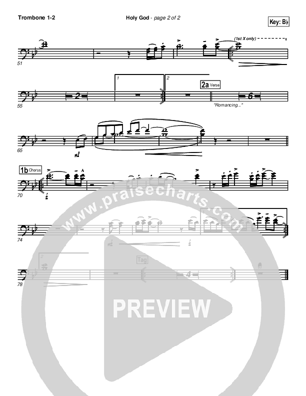 Holy God Trombone 1/2 (Brian Doerksen)
