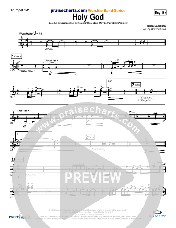 Holy God Trumpet 1,2 (Brian Doerksen)