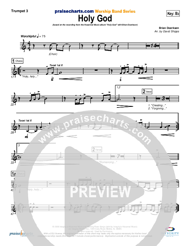 Holy God Trumpet 3 (Brian Doerksen)