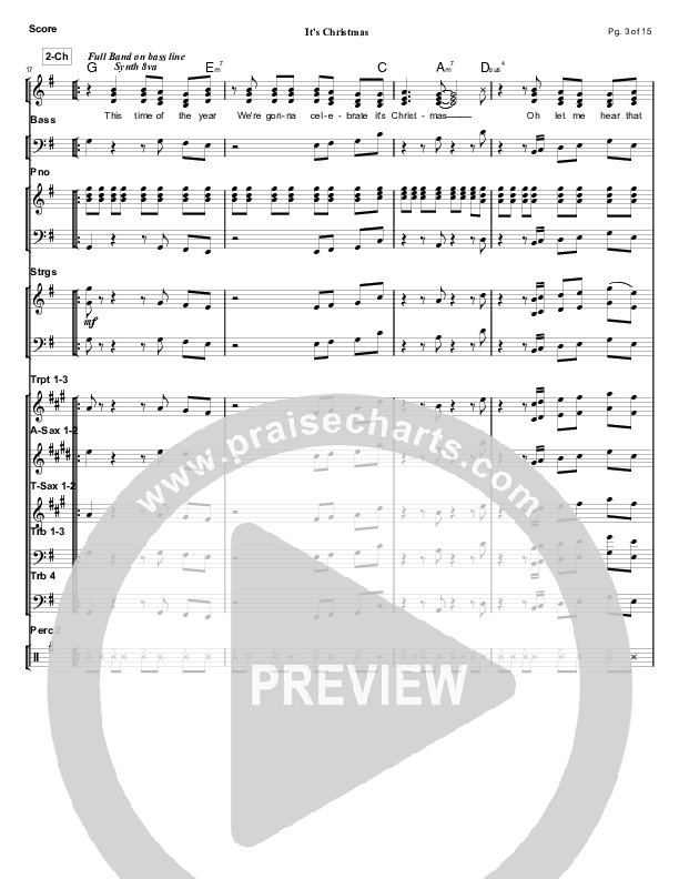 It's Christmas Conductor's Score (Mandisa)