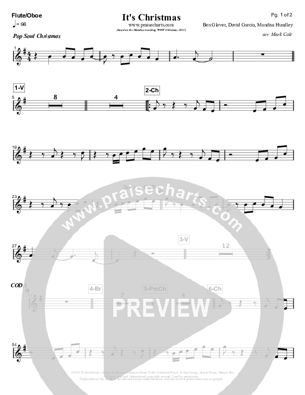 It's Christmas Flute/Oboe (Mandisa)