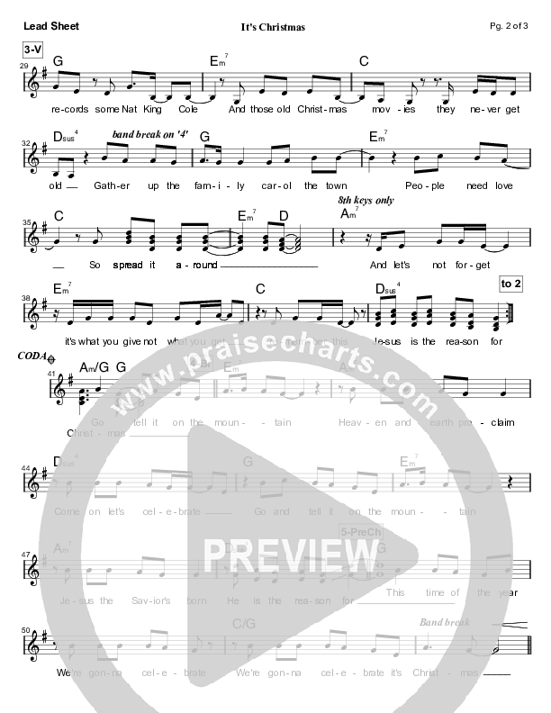 It's Christmas Piano/Vocal & Lead (Mandisa)