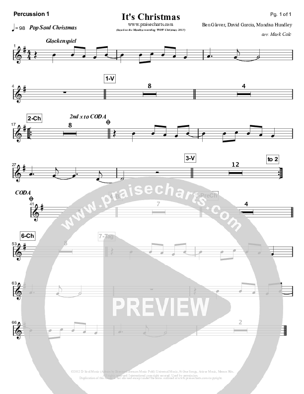 It's Christmas Percussion (Mandisa)