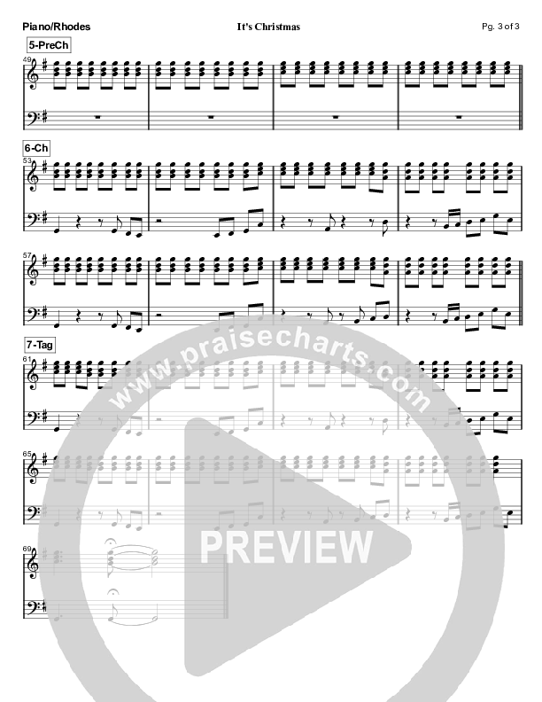 It's Christmas Piano Sheet (Mandisa)