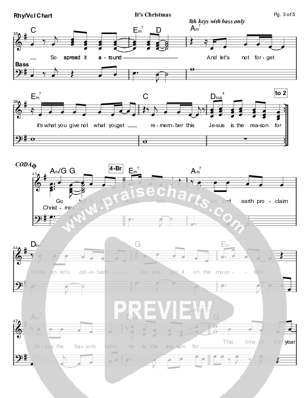 It's Christmas Rhythm/Vocal (Mandisa)