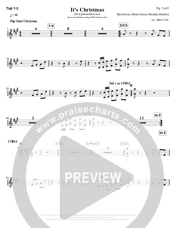 It's Christmas Trumpet 1/2/3 (Mandisa)