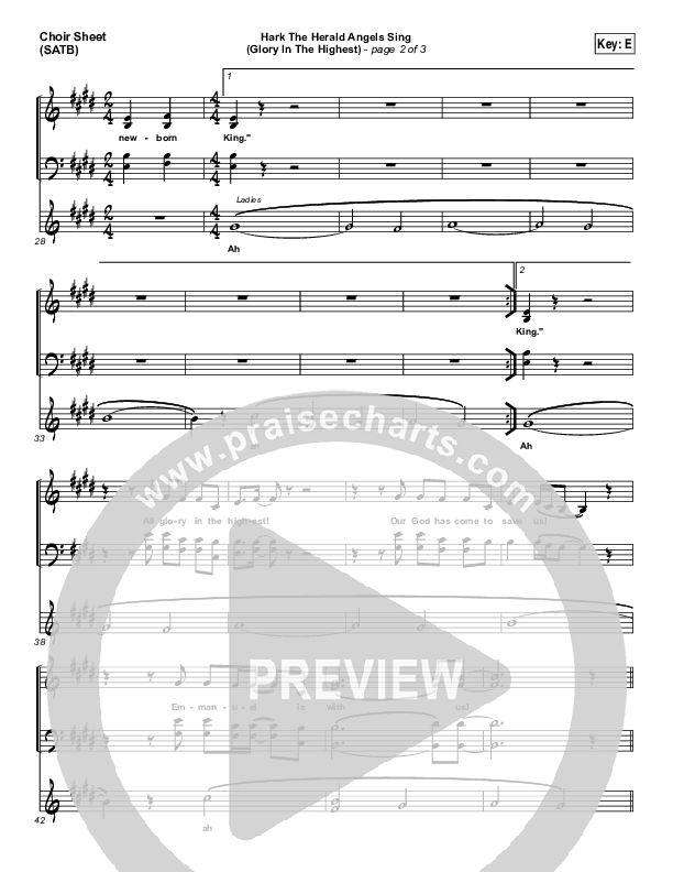 Hark The Herald Angels Sing (Glory In The Highest) Choir Vocals (SATB) (Rend Collective)