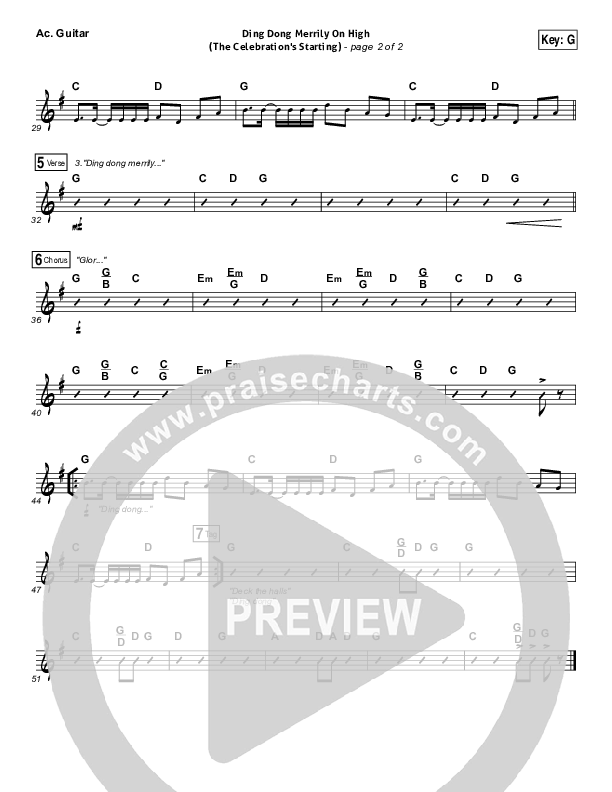 Ding Dong Merrily On High Acoustic Guitar (Rend Collective)