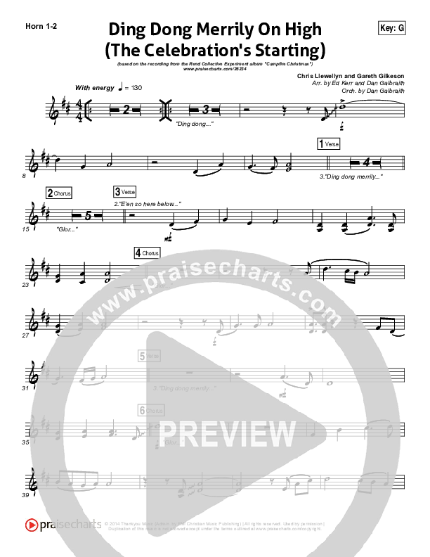 Ding Dong Merrily On High Brass Pack (Rend Collective)