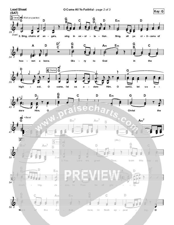 O Come All Ye Faithful (Let Us Adore Him) Lead (SAT) (Rend Collective)