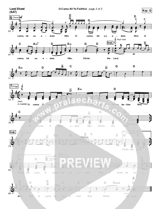 O Come All Ye Faithful (Let Us Adore Him) Lead (SAT) (Rend Collective)