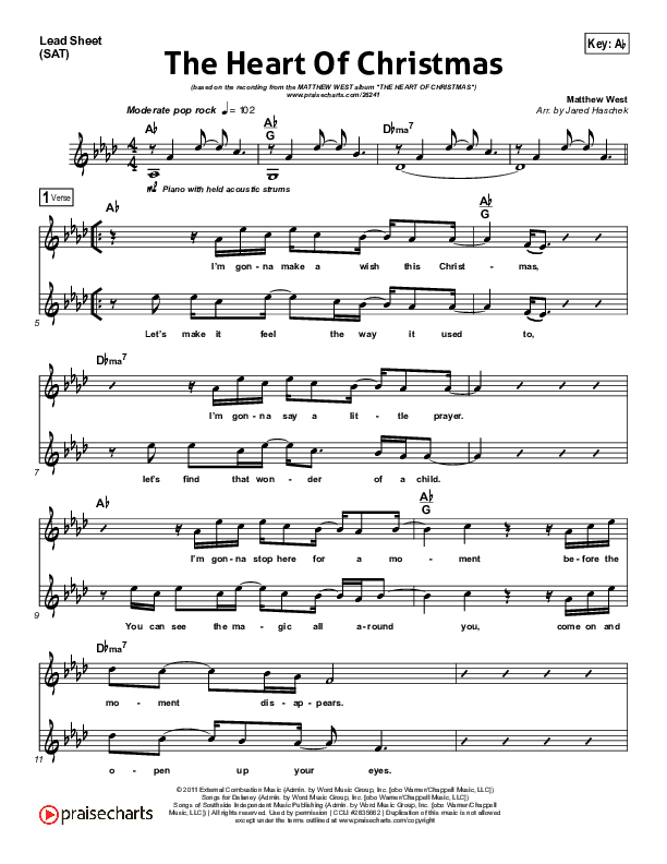 The Heart Of Christmas Lead (SAT) (Matthew West)