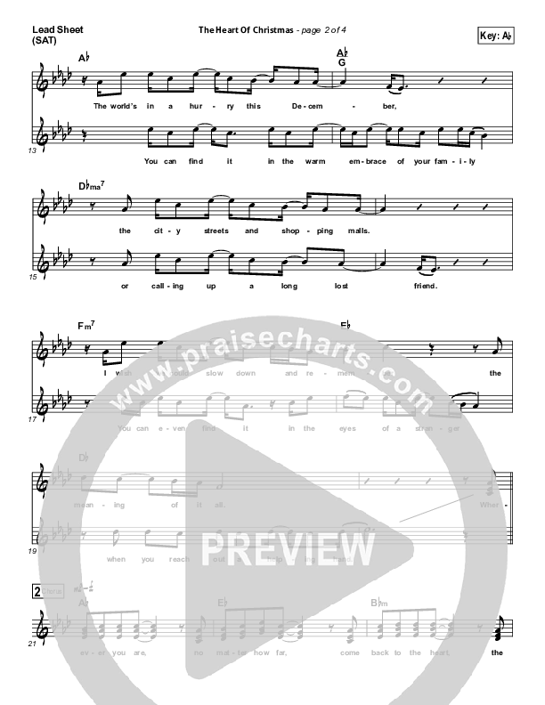 The Heart Of Christmas Lead (SAT) (Matthew West)