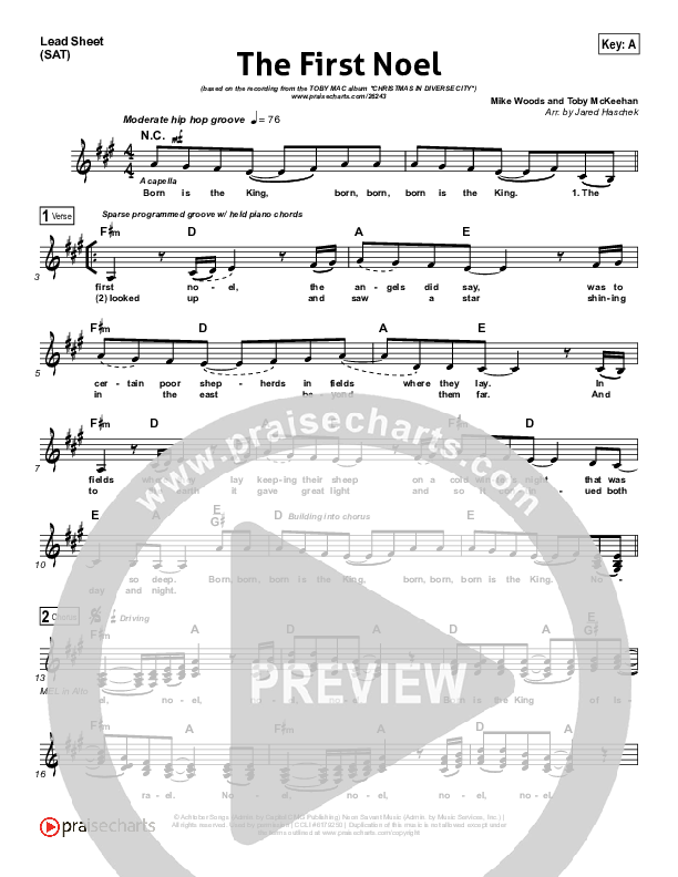 The First Noel Lead (SAT) (TobyMac)