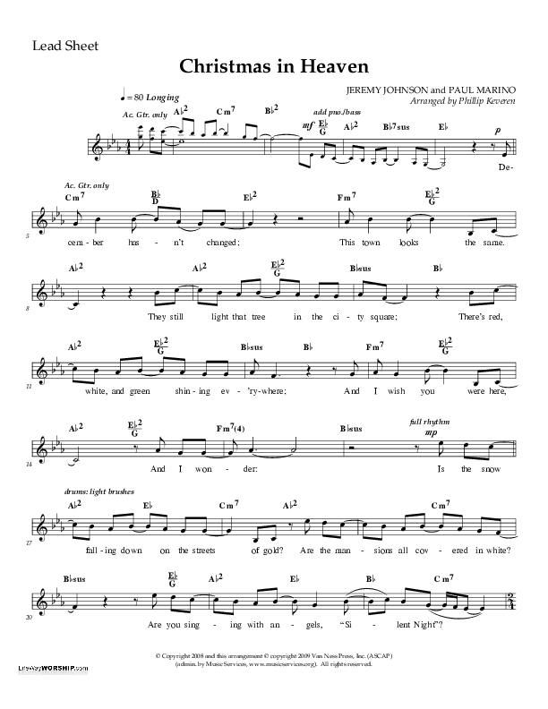 Christmas In Heaven Sheet Music PDF (Scotty McCreery) PraiseCharts