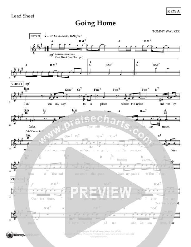 Going Home Lead & Piano (Tommy Walker)