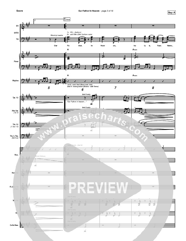 Our Father In Heaven Orchestration (Brian Doerksen)