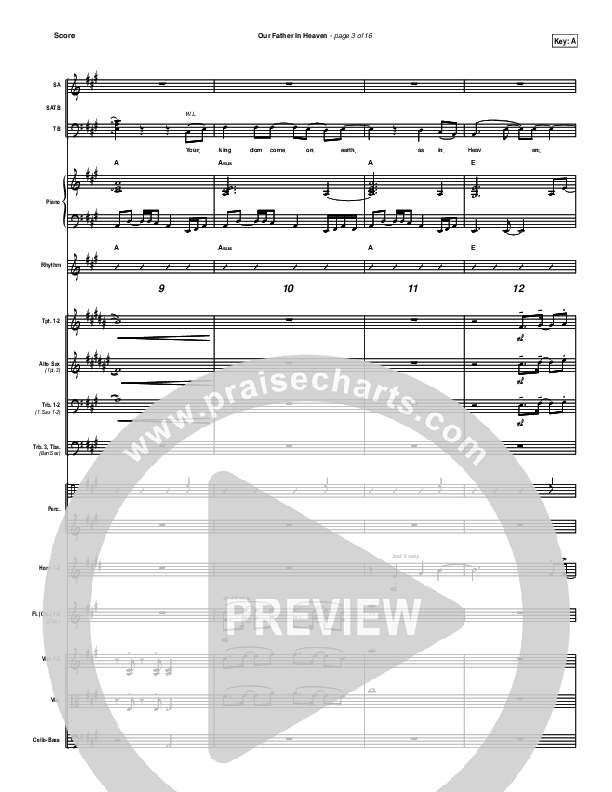 Our Father In Heaven Conductor's Score (Brian Doerksen)