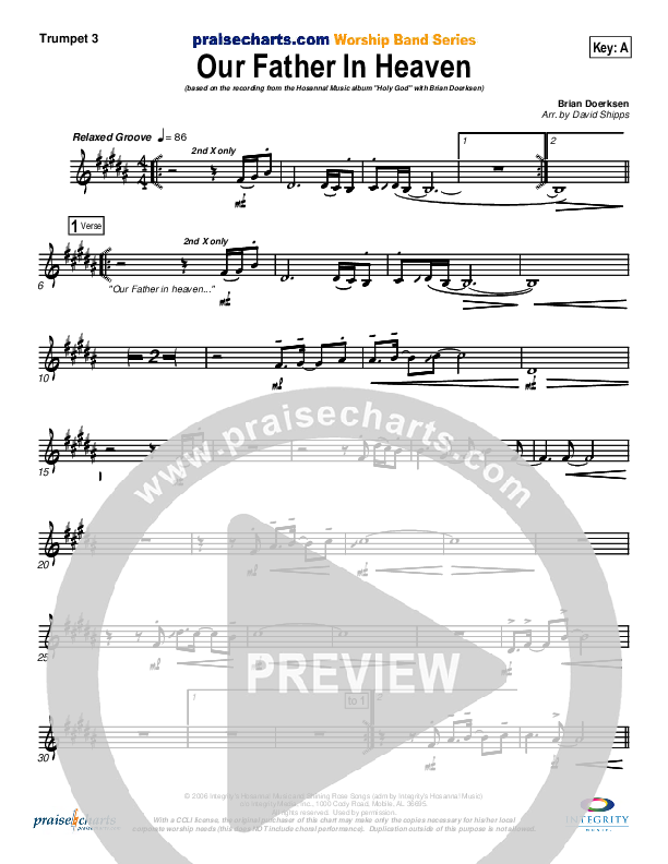Our Father In Heaven Trumpet 3 (Brian Doerksen)