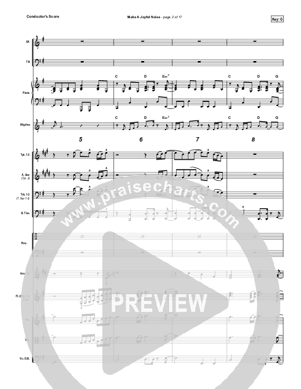 Make A Joyful Noise Conductor's Score (Tommy Walker)