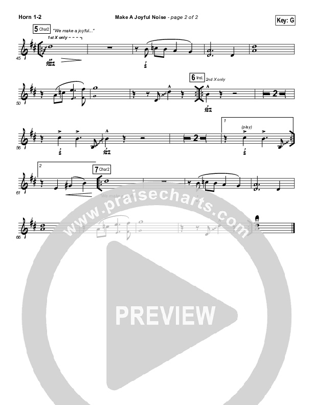 Make A Joyful Noise French Horn 1/2 (Tommy Walker)