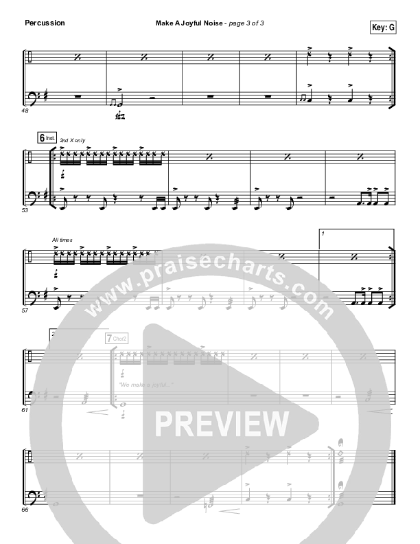 Make A Joyful Noise Percussion (Tommy Walker)