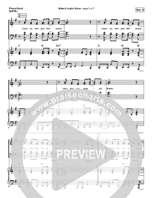 Make A Joyful Noise Piano/Vocal (SATB) (Tommy Walker)