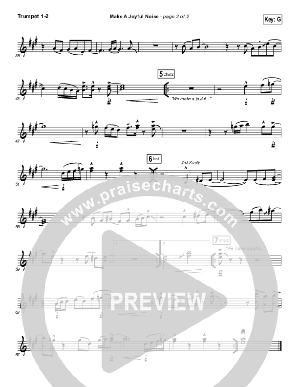 Make A Joyful Noise Trumpet 1,2 (Tommy Walker)