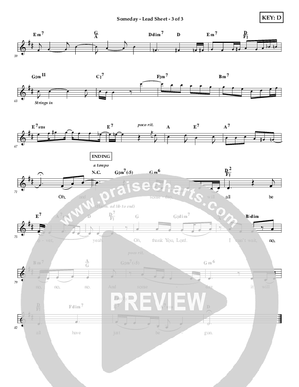 Someday Lead Sheet (Tommy Walker)