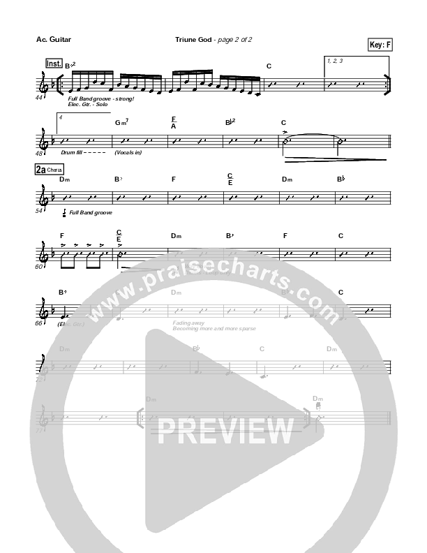 Triune God Acoustic Guitar (Brian Doerksen)