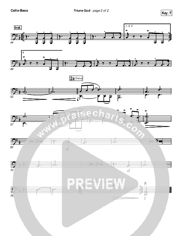 Triune God Cello/Bass (Brian Doerksen)