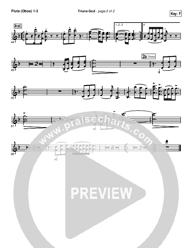 Triune God Flute/Oboe 1/2/3 (Brian Doerksen)