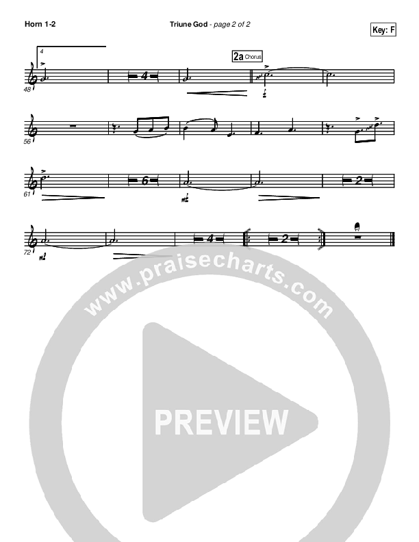 Triune God French Horn 1/2 (Brian Doerksen)