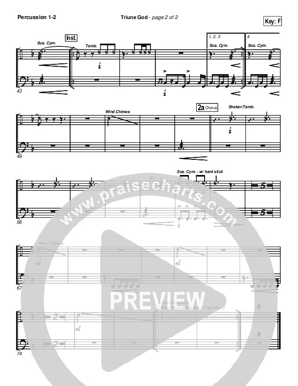 Triune God Percussion 1/2 (Brian Doerksen)