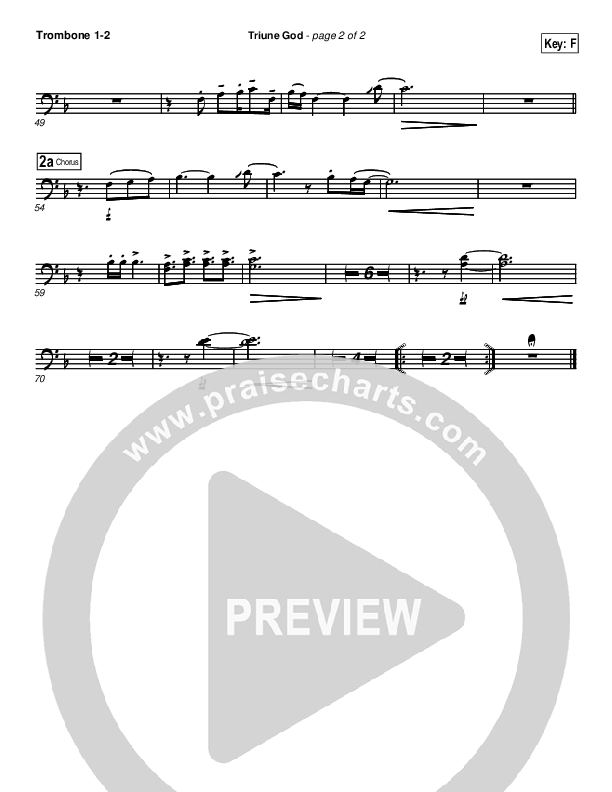 Triune God Trombone 1/2 (Brian Doerksen)